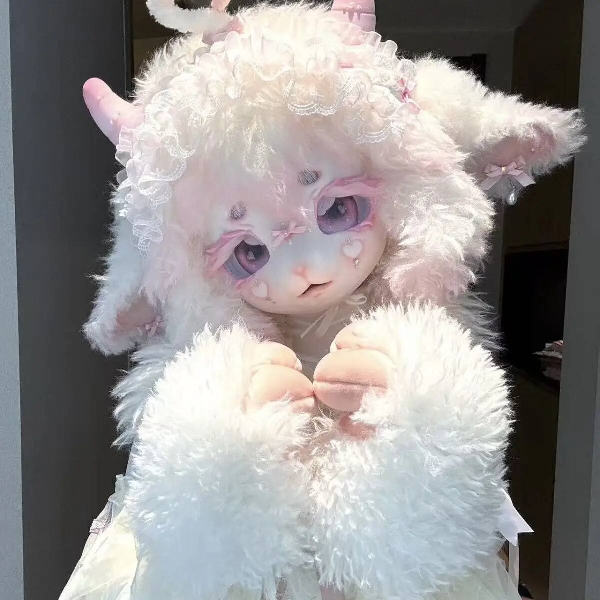 Anime Cosplay Female Characters - Handmade Kig Fursuit Head, Cute Sheep