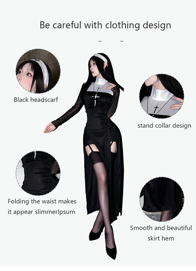 2026 Halloween adult costume c - Anime Cosplay Nun review and price