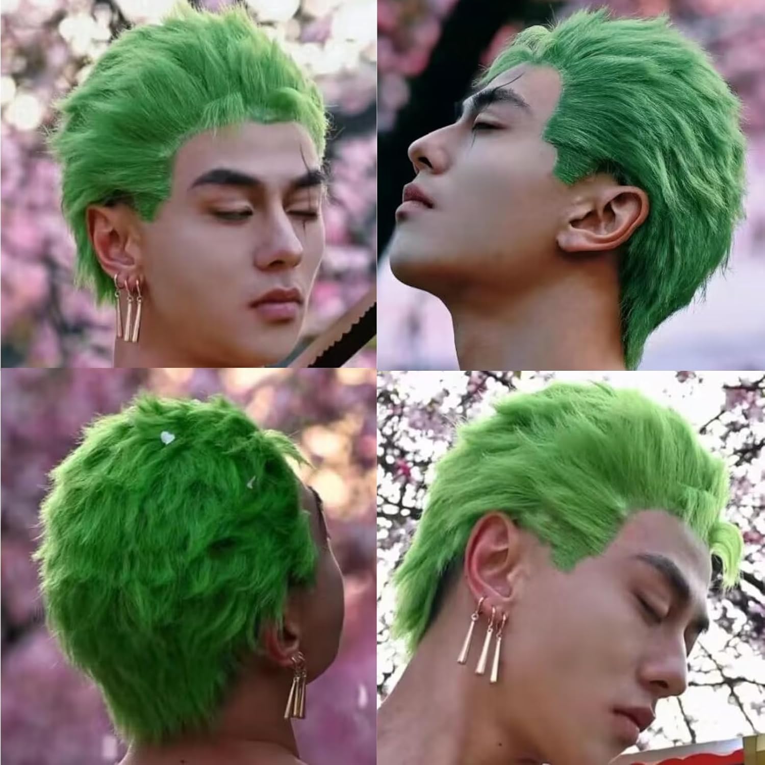 Short Green Wigs for Men Light - Cosplay Anime Zoro review and price