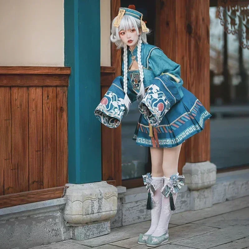 Japanese Blue Lolita Dress Wom - Anime Zombie Cosplay review and price