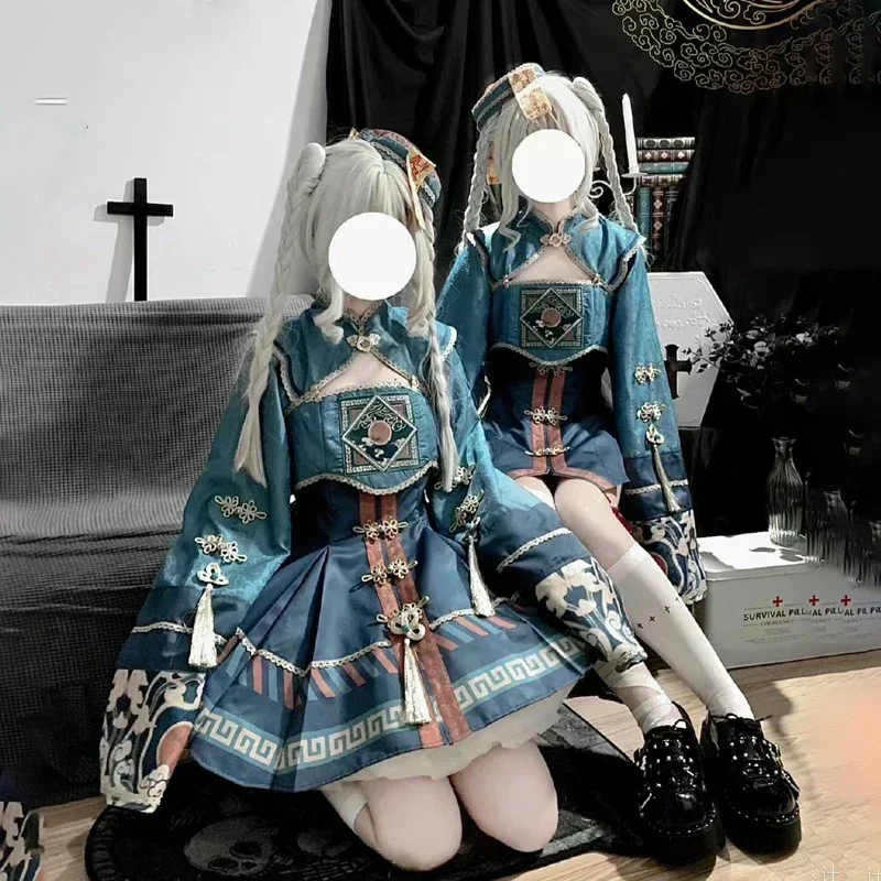 Japanese Blue Lolita Dress Wom - Anime Zombie Cosplay review and price