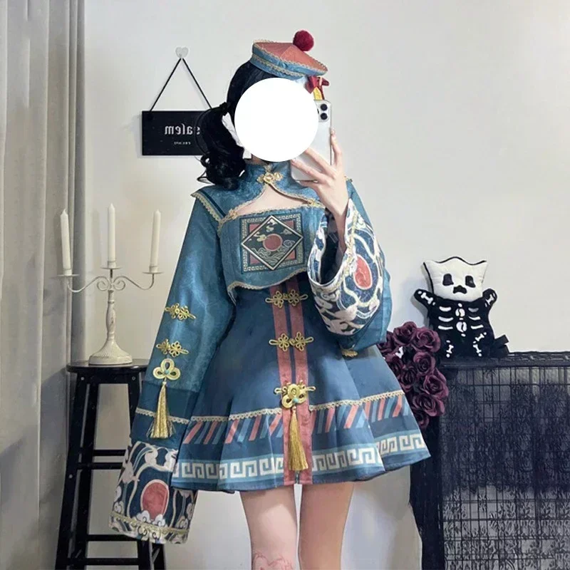 Japanese Blue Lolita Dress Wom - Anime Zombie Cosplay review and price