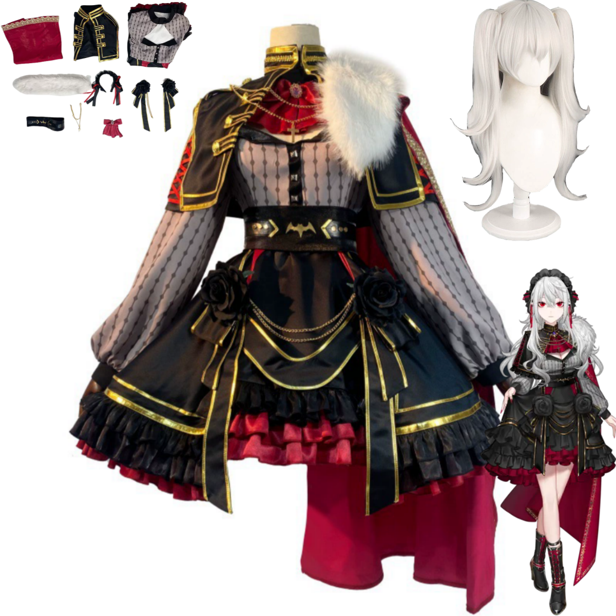 Vtuber Nijisanji Female Gothic - Anime Cosplay Youtuber review and price