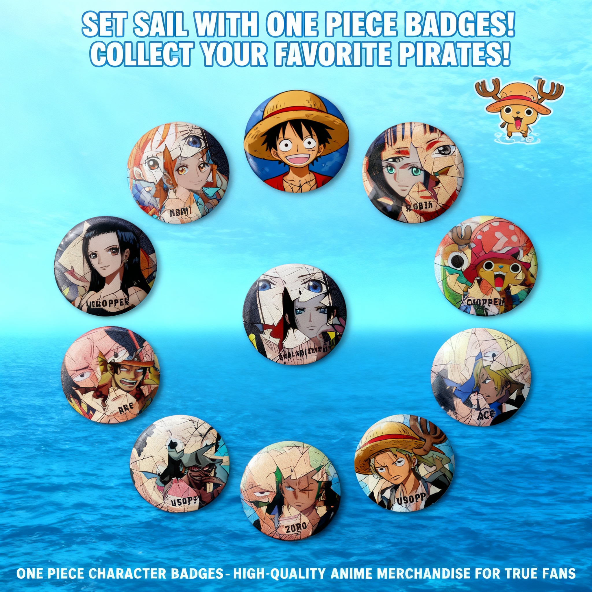 One Piece Anime Badge Pins Luf - Cosplay Anime Zoro review and price