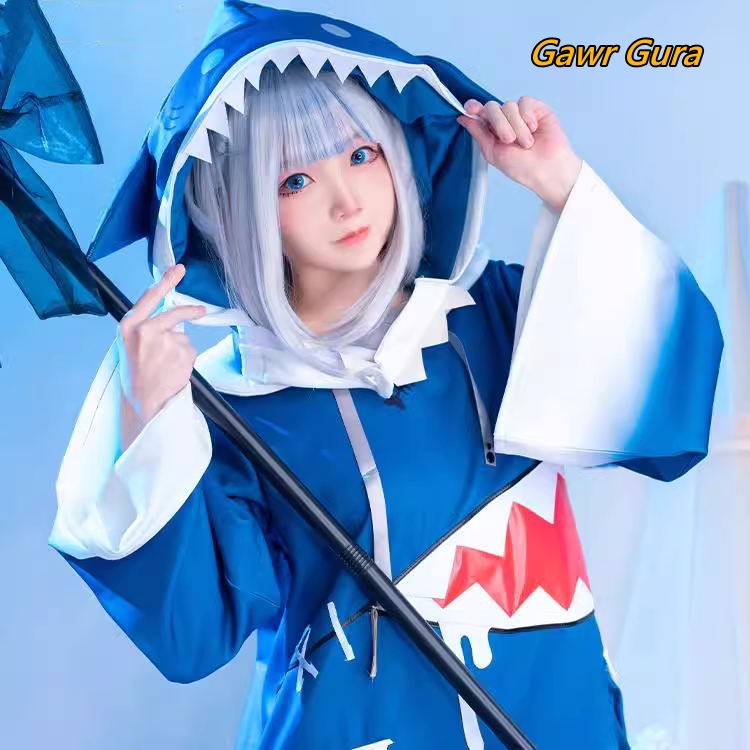 Gawr Gura Cosplay Costume Holo - Anime Cosplay Youtuber review and price
