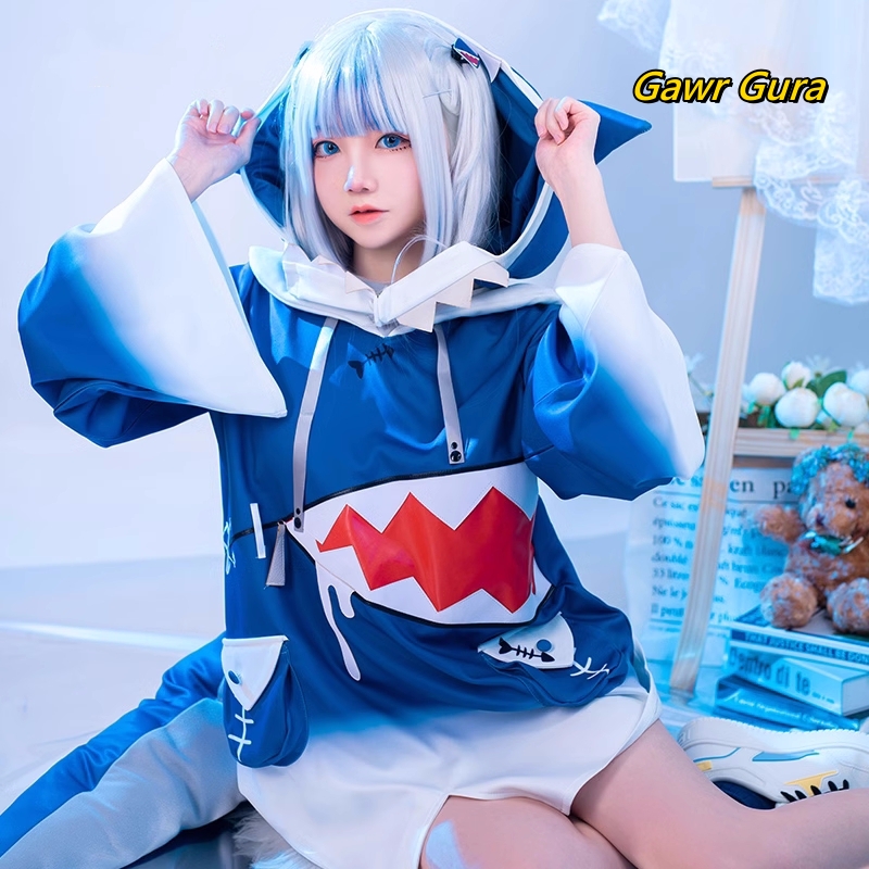Gawr Gura Cosplay Costume Holo - Anime Cosplay Youtuber review and price